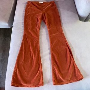 Free People Orange Pants Size w 28